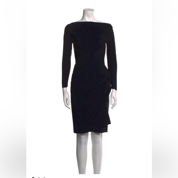 La Petite Robe di Chiara Boni Bateau Neckline Mini Dress Black Size S/4 - Picture 1 of 3